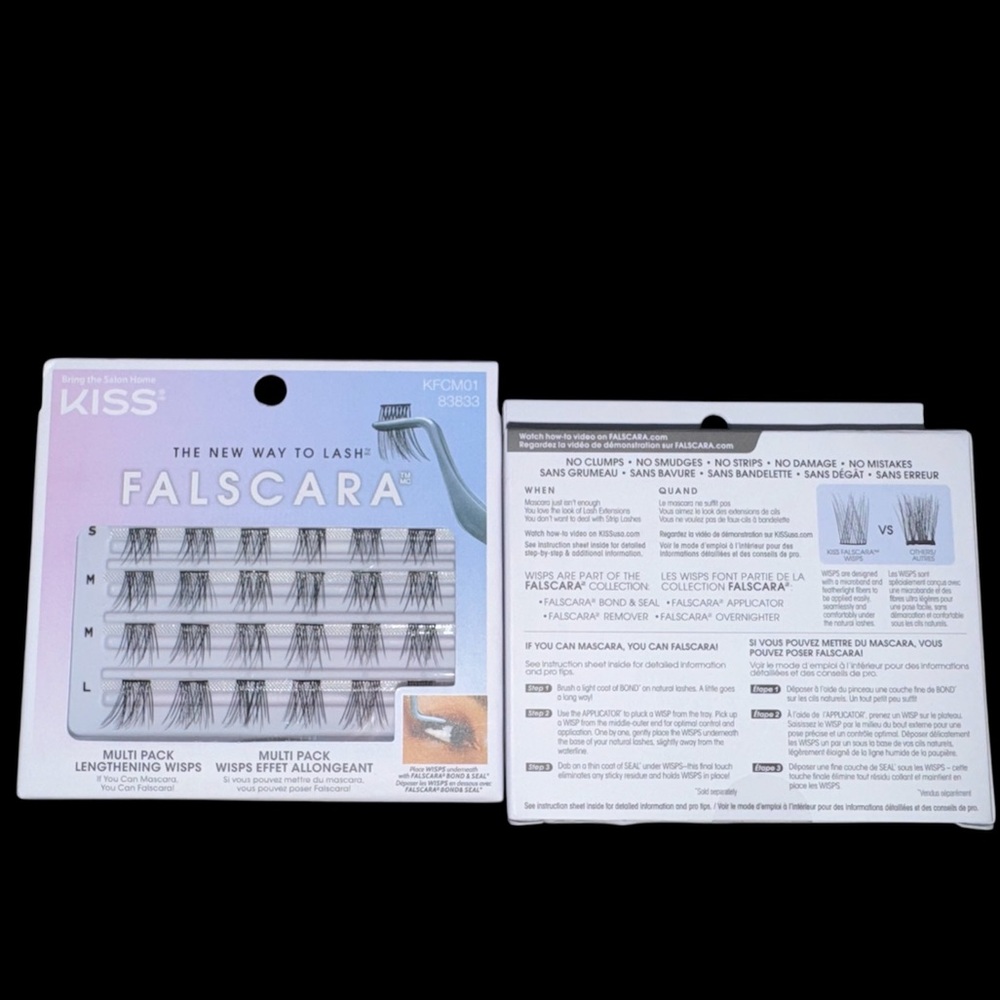 Kiss Falscara Lashes - Multi-Pack Lengthening Wisps Effect Allongeant